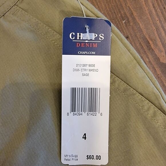 Chaps Sage Khaki Capris size 4 *NWT* - Picture 4 of 4